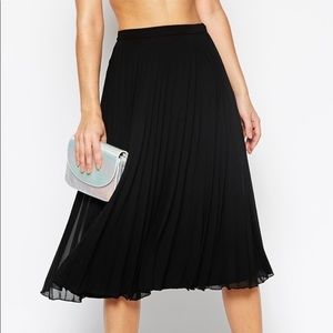 Like new! Navy blue pleated Aline skirt by ASOS